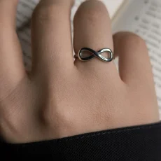 انگشتر نقره زنانه طرح Infinity ایتالیایی ۲.۲۵ گرم – انگشتر دخترانه و ظریف