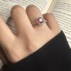 انگشتر نقره زنانه با سنگ عقیق نقره استرلینگ برای استفاده روزمره