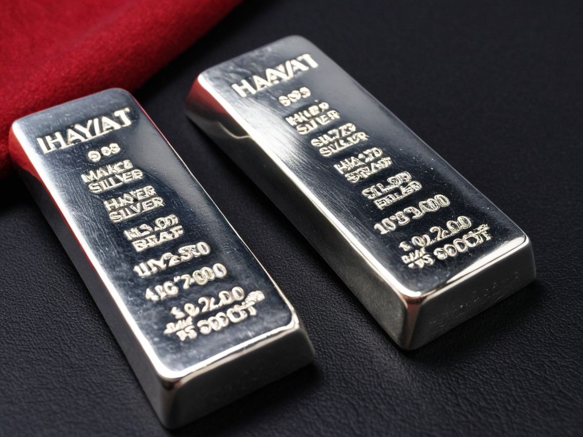 تصویر آموزشی تبدیل اونس نقره به گرم همراه شمش نقره؛ نشان‌دهنده وزن دقیق ۱ اونس برابر با ۳۱.۱۰۳ گرم