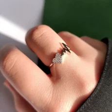 انگشتر نقره زنانه و دخترانه ظریف ضربان قلب