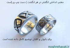 معنی انداختن انگشتر در هر انگشت زنانه و مردانه