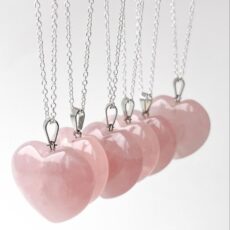 گردنبند نقره سنگ رز کواردز Rose Quartz