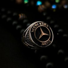 انگشتر نقره مردانه مرسدس بنز خاص ترک